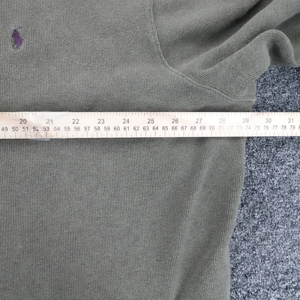 Polo Ralph Lauren Sweater Mens 3XLT Green Quarter Zip‎ Preppy Pony Pullover